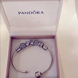 Silver charm bracelet
